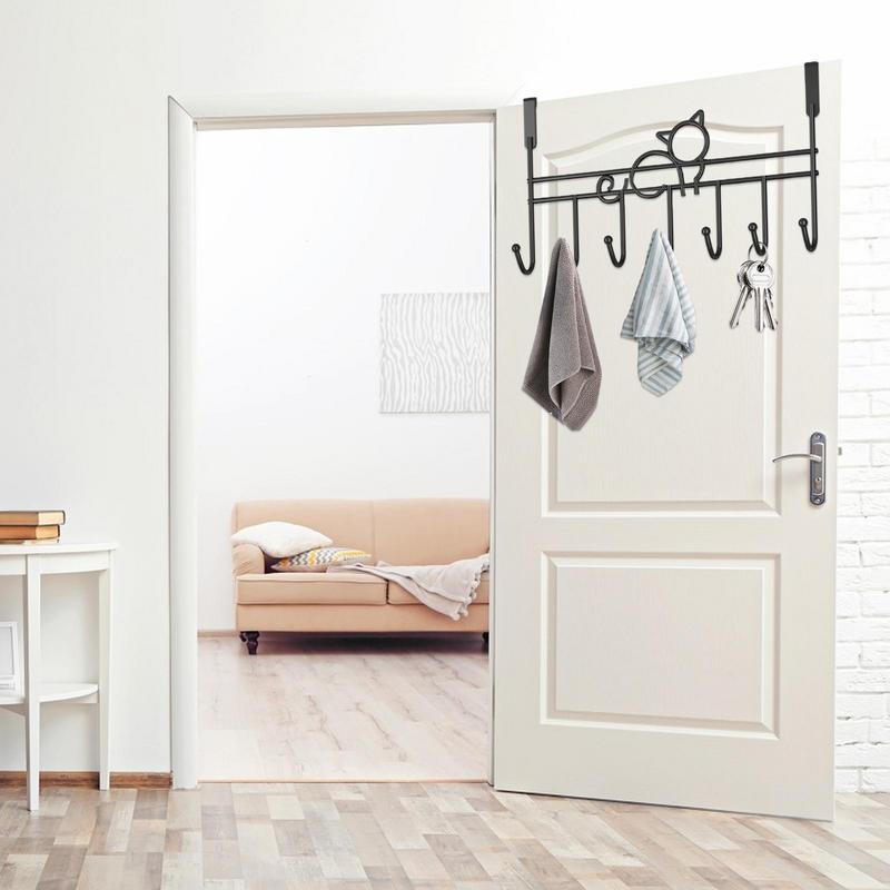 Hooks Over The Door Home Bathroom Organizer Rack Clothes Coat Hat Towel Hanger Bathroom Kitchen Accessories Holder Door Hang