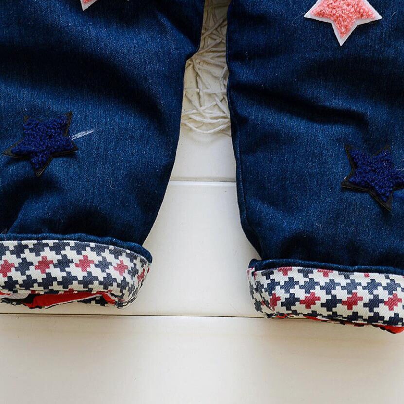 Denim delle ragazze Dei Bambini Tute e Salopette di autunno della Molla di Abbigliamento Per Bambini pantaloni della bretella Delle Ragazze del fumetto Casual jeans 1-4 Y neonate pantaloni