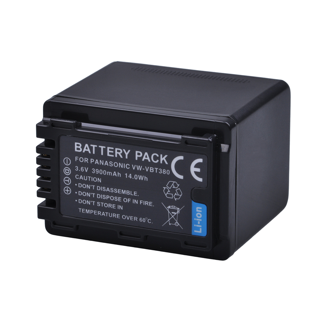 3.6V 3900mAh VW-VBT380 VW VBT380 VWVBT380 VW-VBT190 Battery for Panasonic HC-V260 HC-V380 HC-V380GK HC-V770 HC-V800 Battery: 1 Battery