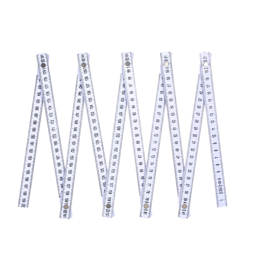 2M Folding Ruler Slide Ten-Parts Fold Up Rulers Versatile Inside Reading Carpenter Education Meter Lightweight Measuring Tool