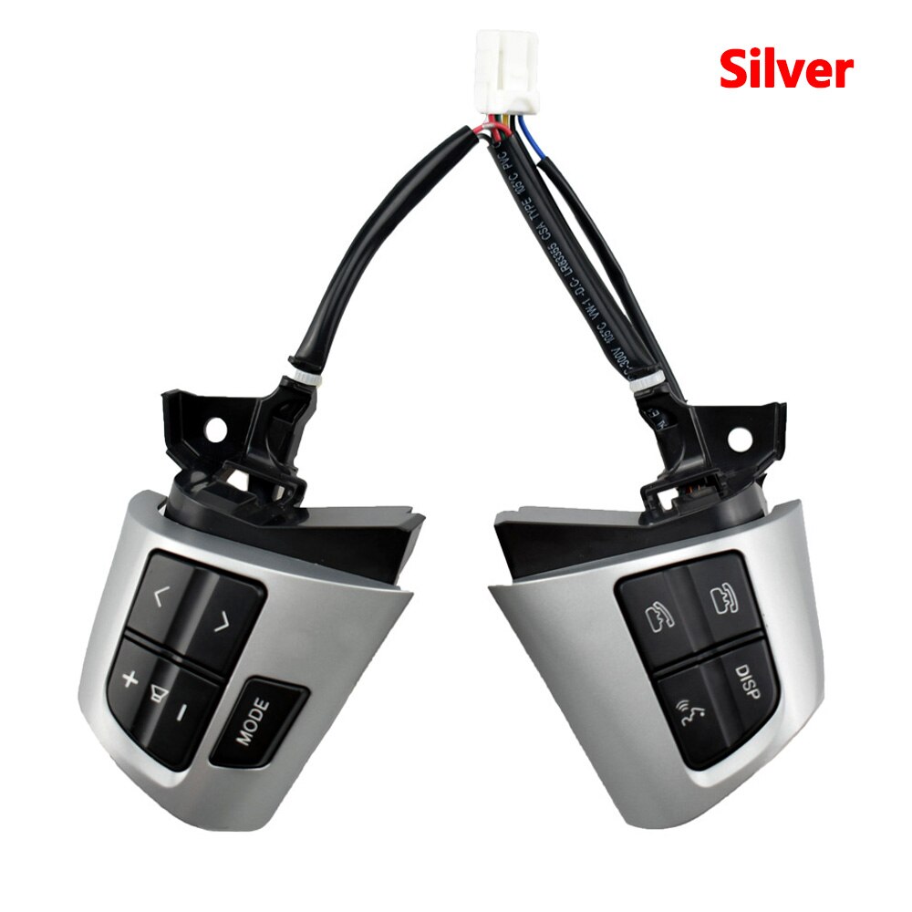 84250-02230 for Toyota Corolla Carbon Fiber Steering Wheel Remote Control Switch Audio Control Button: Silver