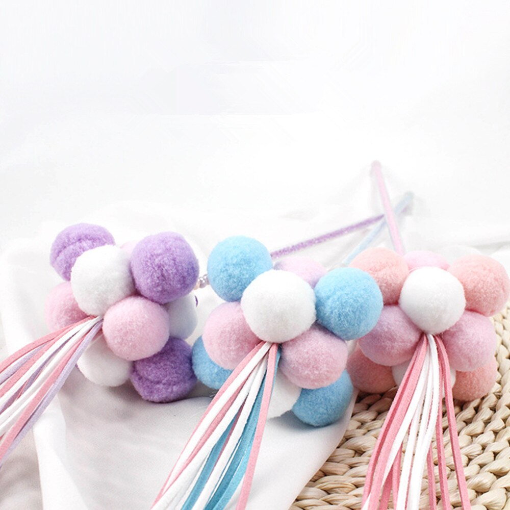 Juguetes para gatos, palillo interactivo para gatos, divertida caña de pescar para gatos, varita de juego, palo de plumas, accesorios para mascotas
