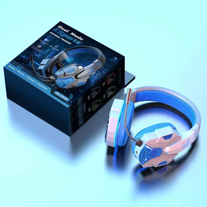 Wireless Gaming Chicken Earphones Bluetooth Esports Computer Earphones Head on Mobile Earphones: WHITE