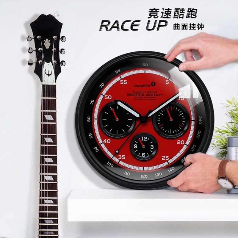 Reloj de pared para el salpicadero, de Metal, barato, para decoración del hogar, dorado, silencioso, para dormitorio, cocina, de cumpleaños