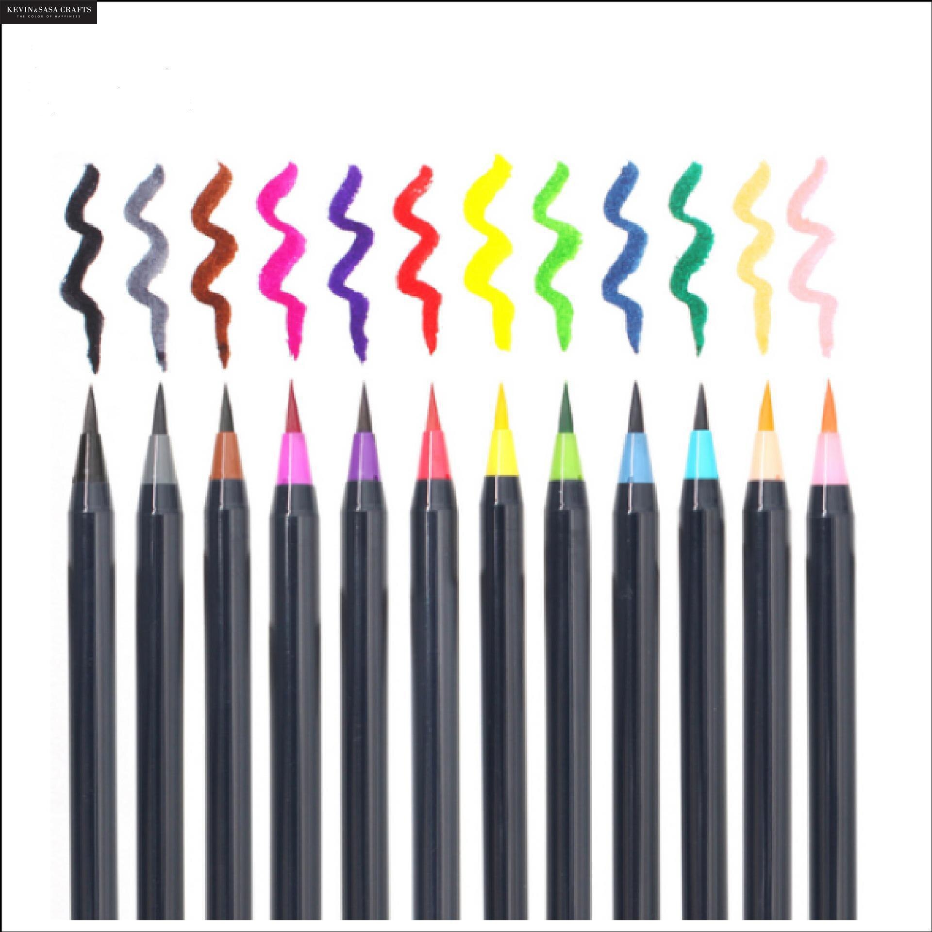 Juego de rotuladores para pintar, Set de 20 colores, pinceles suaves, marcadores de acuarela, lo mejor para colorear libros, suministros escolares, papelería