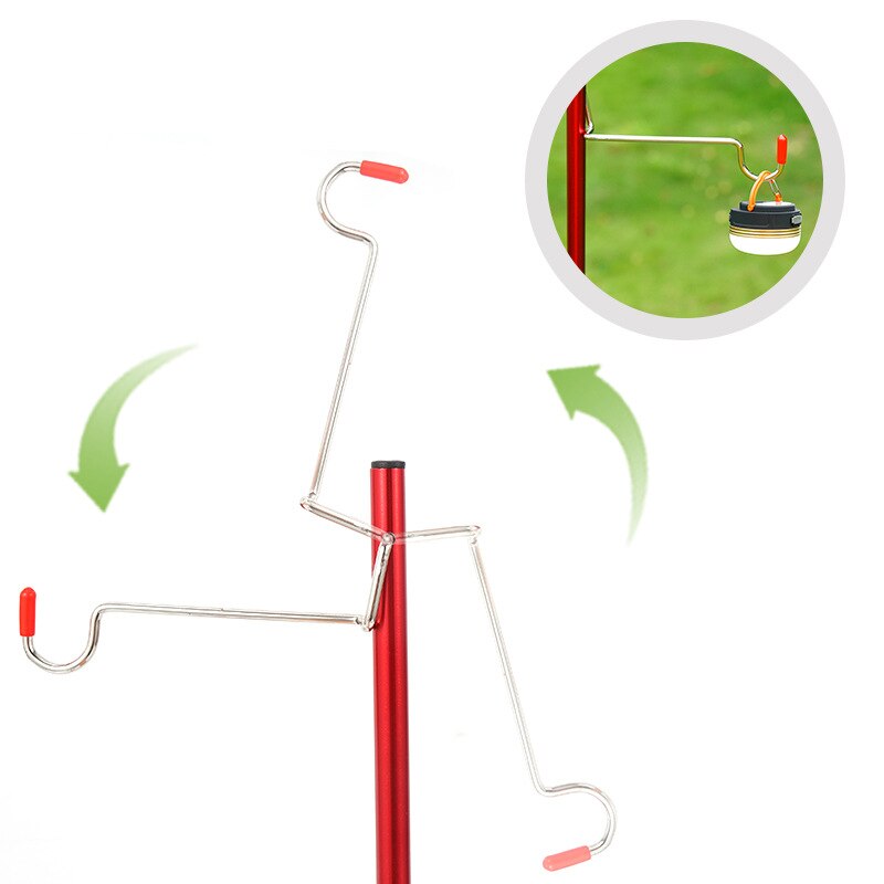 Outdoor Ultra-Light Simple Light Stand Aluminum Alloy Mini Light Pole Camping Picnic Table Foldable Fixed Light Bracket