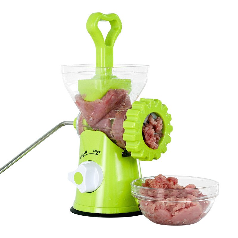 Köttkvarn manuell multifunktionshackare för malning av grönsaker/kryddor handvevad köttfärs korv köttskärare