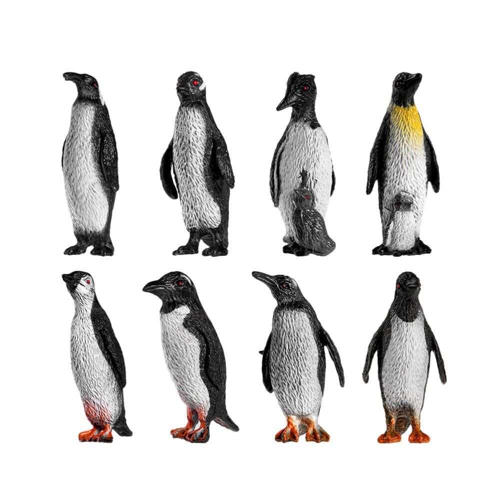 16Pcs Vroegschoolse Cognitieve Speelgoed Oceaan Dier Pinguïn Figuur Model Voorschoolse Kinderen Speelgoed (Gemengde Patroon)