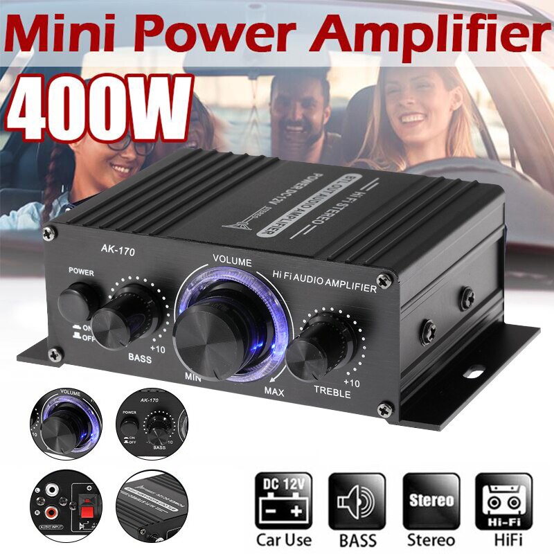 AK35 380 800W Home Digitale Versterkers Audio 110-240V Bass Audio Power Bluetooth Versterker Hifi Fm Auto muziek Subwoofer Speakers: AK170 no plug