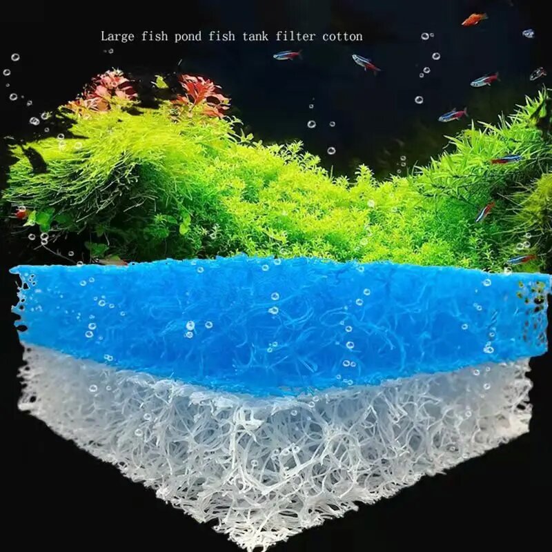 Aquariumfilter Super Dik Biochemisch Filter Plastic Mesh Rotan Spons Voor Aquarium Aquarium Bio Katoen Schuim Skimmer 4Cm