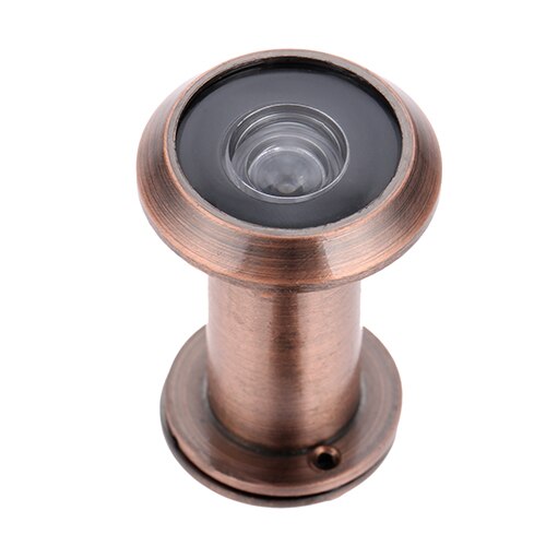 200 Degree Door Wide Viewer Angle Peephole Security Door Viewers Hole Hidden Peephole Adjustable Glass Lens Hardware Tools: Red Bronze