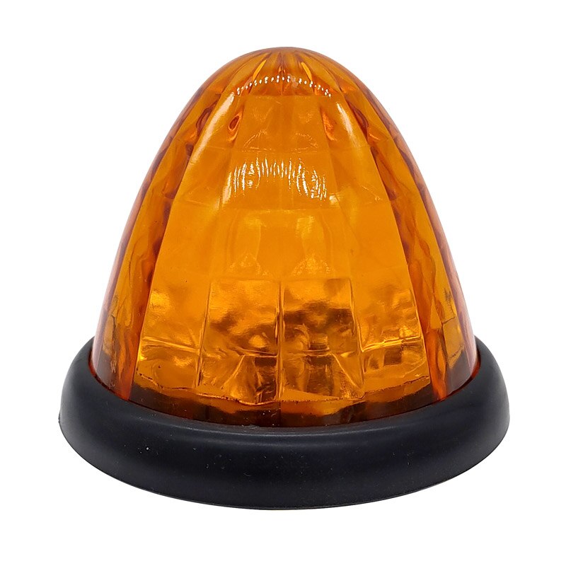 Luz de alarma de emergencia para coche, lámpara de señal de giro trasera cónica, bombillas de advertencia para camión, RV, 24V, 16LED: YELLOW