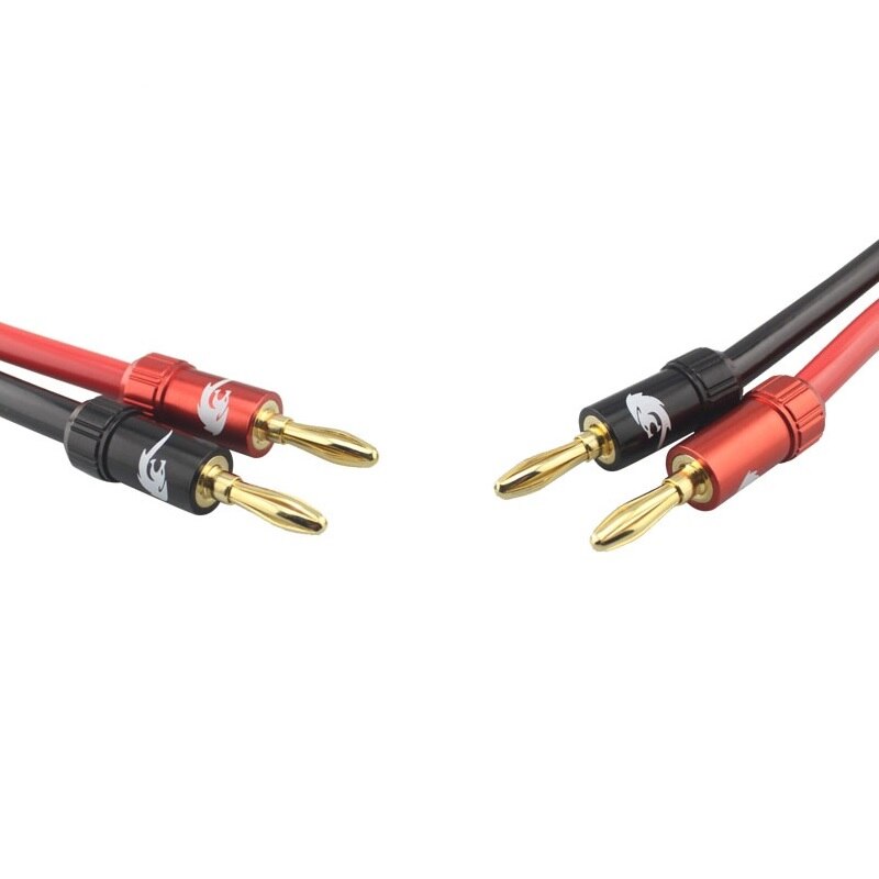 Hifi banaan luidsprekerkabel 4mm home theater soundbox eindversterker ofc audiofiele audiokabel draad afgeschermd 1m 1.5m 2m 3m 5m