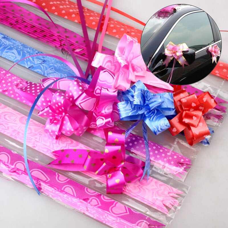 10 Pcs Wrap Pull Bows Bloem Pakket Bruiloft Verjaardag Party Decor SP99: Default Title