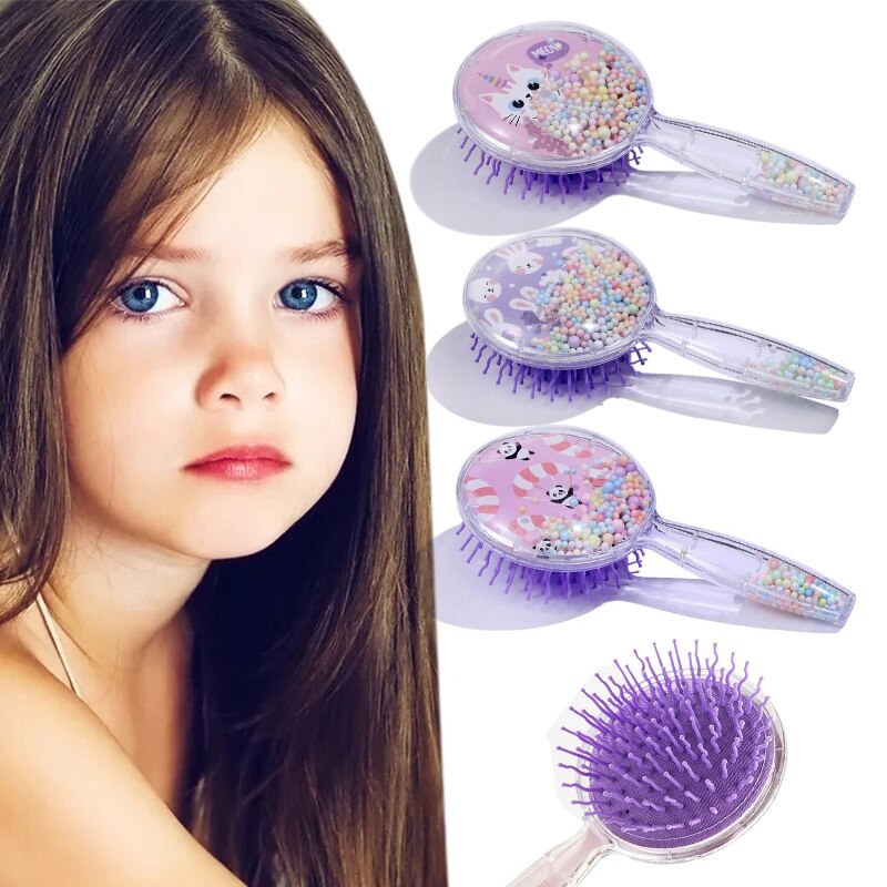 Baby Meisje Haar Borstel Anti-Statische Massage Kammen Cartoon Prinses Haar Kinderen Borstel Mooie Baby Meisje Care Haar Kam haar Accessoires