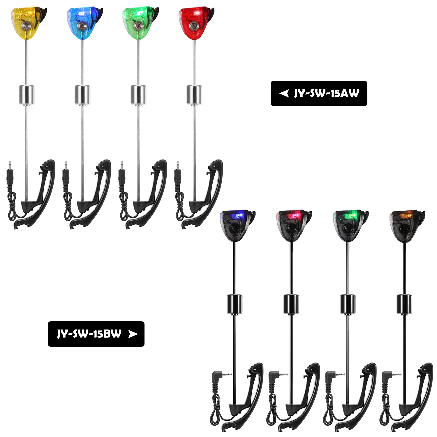 Lixada Fishing Swinger Set Carp Fishing Bite Indicator Swinger Digital Fishing Alarm LED Bite Indicator Illuminated Swinger