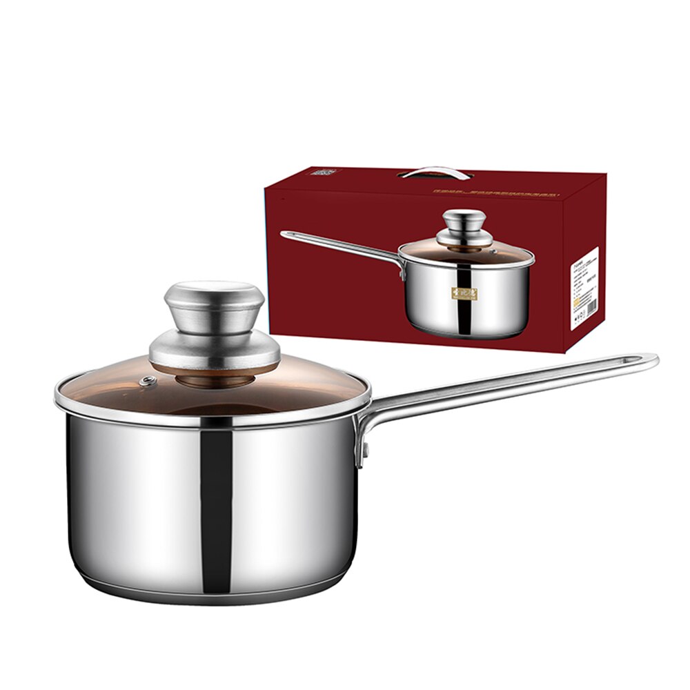 Edelstahl Verdickt Suppe Topf Milch Topf Suppe Pfanne Küche Kessel Suppe Lagerbier Kochen Induktion Gas Töpfe Kessel Kochgeschirr Topf: 18CM Milch Topf
