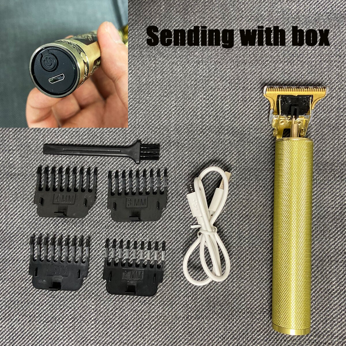 Elektrische Haar Haarschneidemaschine Rasierer Bart Trimmer Professionelle Männer Haar Schneiden Maschine Bart Barbier Haar schneiden: SetC