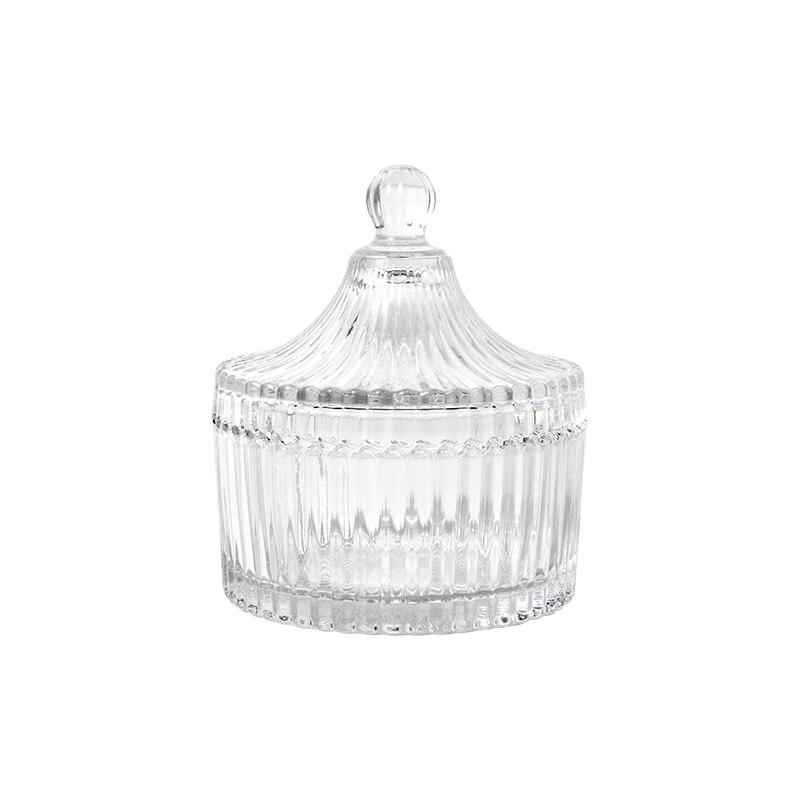 Crystal Glass Cube Candy Jar Transparent Box Mini Jar Candle Diy Jars Holder Making Supplies
