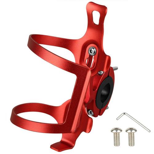 Mountain Bike Cycling Water Bottle Cage Aluminum Alloy Cup Holder Drink Bracket Cup Holder Drink Bracket: Red 2