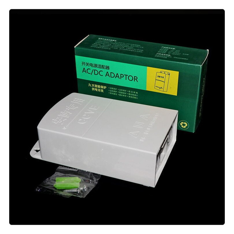 Outdoor Waterproof CCTV Power Supply for CCTV IP Cameras CCVE White AC-DC Adapter AC 100-240V to DC 12V 2A