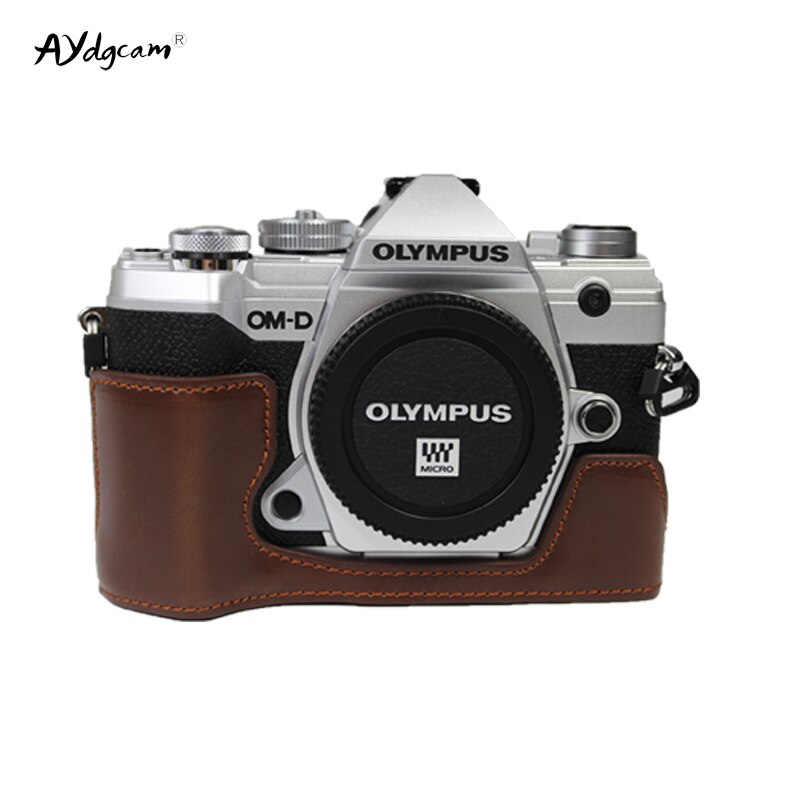 Étui en cuir Pu pour caméra EM5 III, demi-housse de protection pour Olympus, pour amd EM5 III E-M5, Mark III, EP7 E-P7