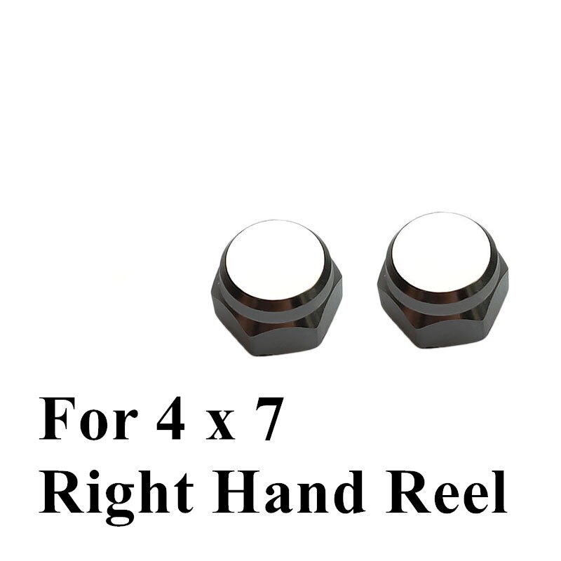 Rompin, 2 uds., balancín de carrete de pesca, adaptador de agujero de balancín de pesca, espaciador de 8x5 a 7x4MM, piezas de balancín de pesca, aparejos de pesca de carpa: nuts x 2 right