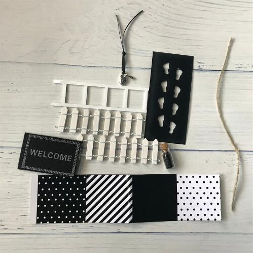 Handgemaakte rode boogfeeëndeur, geweldig voor kinderen, miniatuur kerst elf, tandenfeeëndeurset, stofwelkomstmat, voetenprinter: Zwarte accessoire