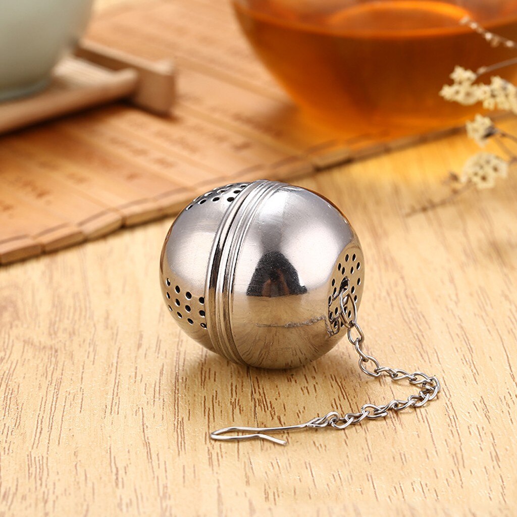 Tea Infusers Stainless Steel Ball Loose Sphere Tea Leaf Strainer Coffee Herbal Spice Filter Diffuser Handle Tea Ball