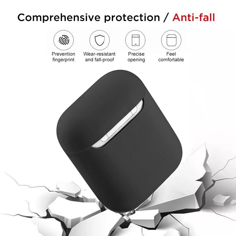 Casos de silicone macio para apple airpods 1/2 caso protetor bluetooth sem fio fone de ouvido capa para apple ar pods caixa de carregamento sacos