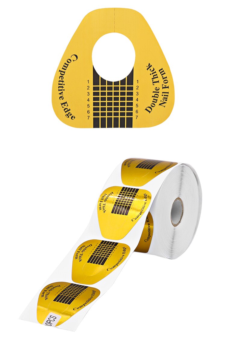 100 Stks/zak Beschermende Papier Houder Uitbreiding Vorm Gel Art Tool Nail Forms Papierlade Franse Manicure Nail Sticker