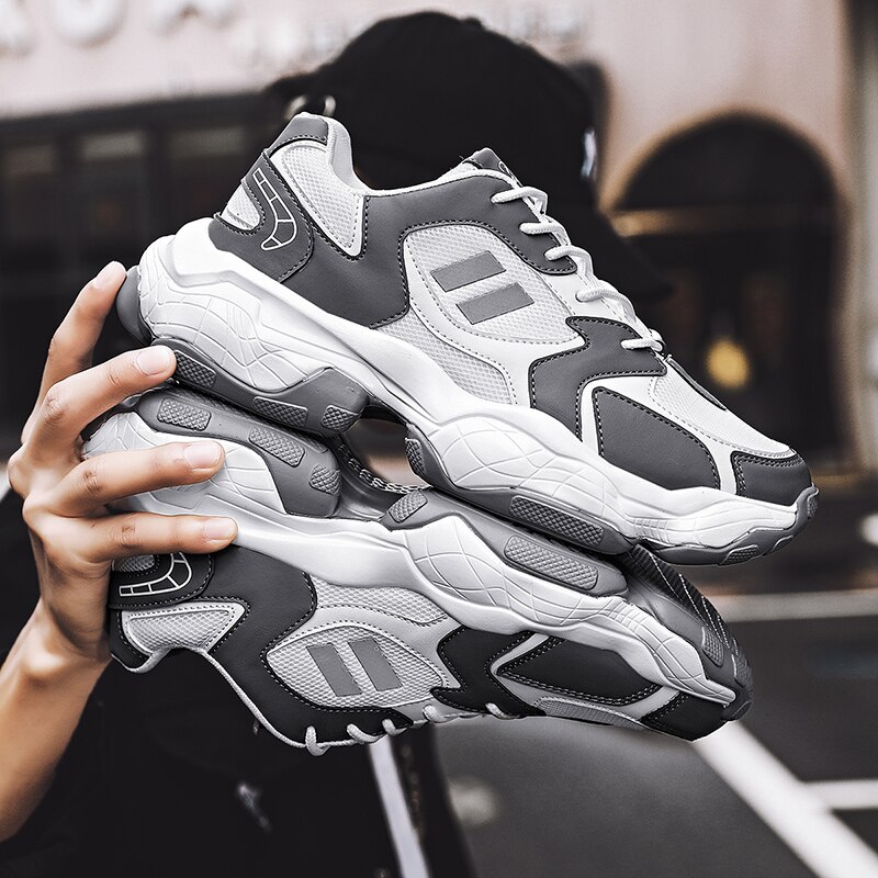 Explosion Men Sneakers Flats Platform Lace-Up Casual Breathable Male Trainers Outdoor Jogging Shoes Zapatillas Hombre