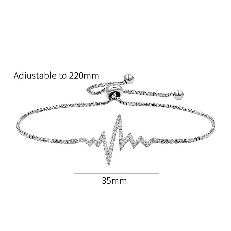 WEIMANJINGDIAN nouveauté vague électrique zircon cubique Bracelet Bolo en plaqué or/argent