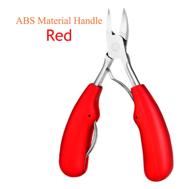 Nail Cuticle Scissors Fingernail&amp;Toenail Nail Clippers Toenails Nippers Dead Skin Remover Manicure Tool Pedicure Trimming E0002A: E0002A-05 ABS Red