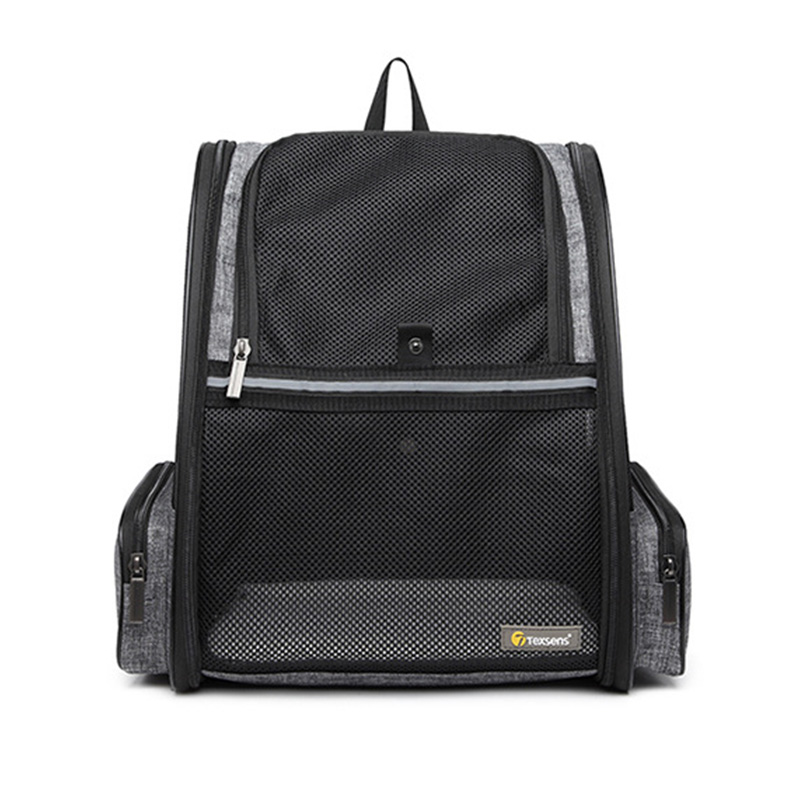 Pet Cat Cage Carrier Backpack Expandable Folding Cat Backpack For Cat Small Dogs Kitten Portable Carry Cage Backpack Pets Puppy: Black