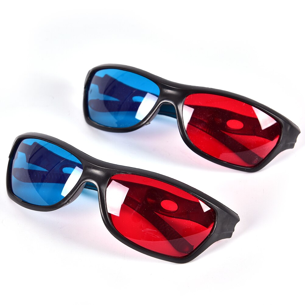 5pcs Universal Black Frame Rood Blauw Cyaan Anaglyph 3D Glazen 0.2mm Voor Movie Game DVD