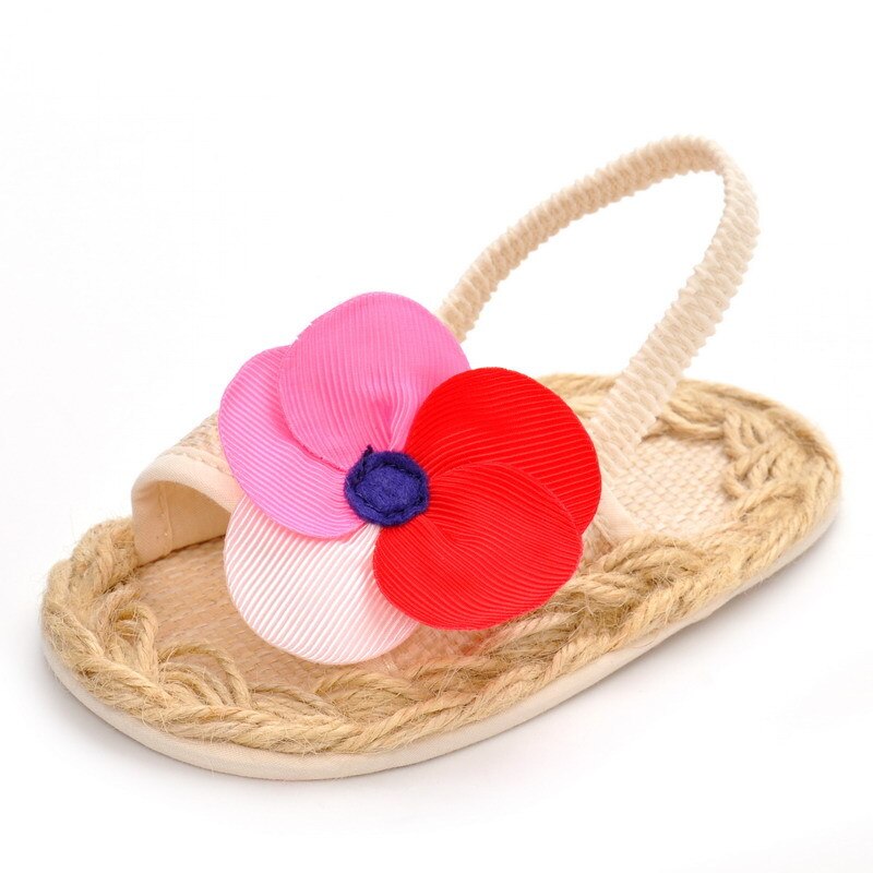 bébé filles sandales coton fleurs anti-dérapant intérieur bébé fille été sandales bébé filles chaussures: 13-18 mois