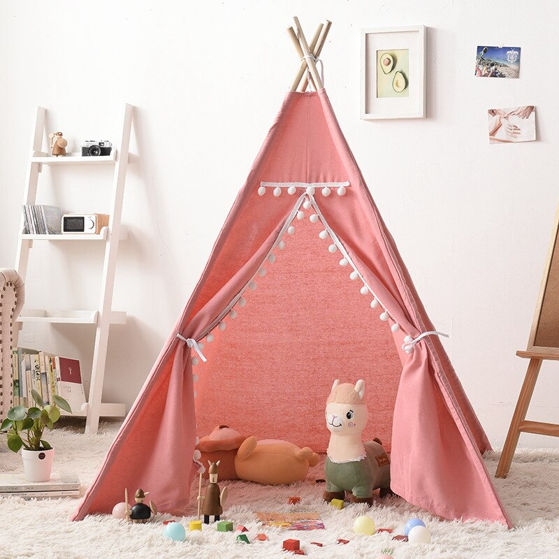 Kind Tent Teepee Tipi Voor Kinderen Draagbare Speelhuis Voor Meisje Cabana Jongen Tenten Kid Tent Meisje Spelen Kamer Infantil kids Tent