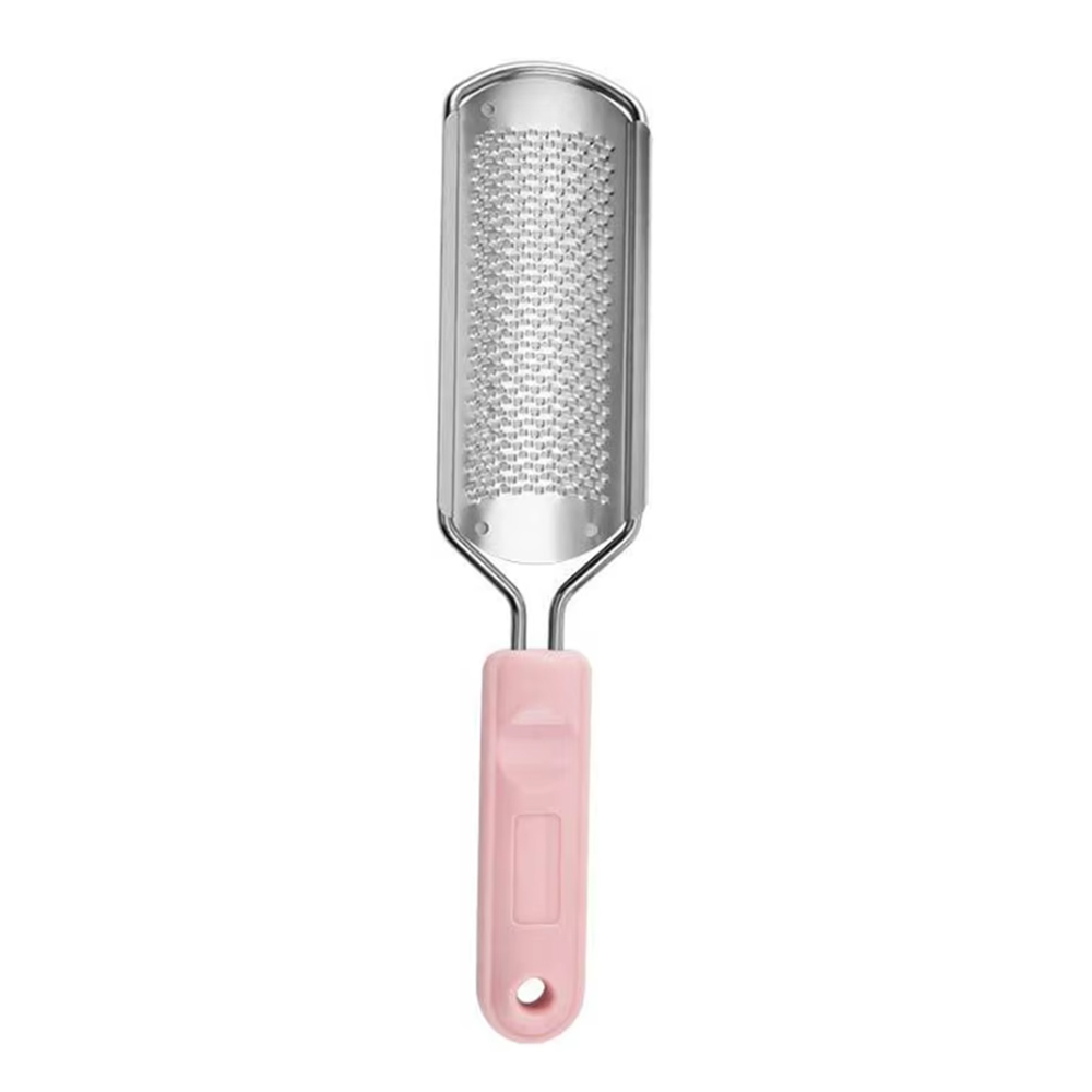 Râpe à pied, lime de pédicure, brosse en acier inoxydable, épurateur de talon, callosités, dissolvant de peau morte, exfoliant, outil de soins des pieds, 1 pièce: Ivoire
