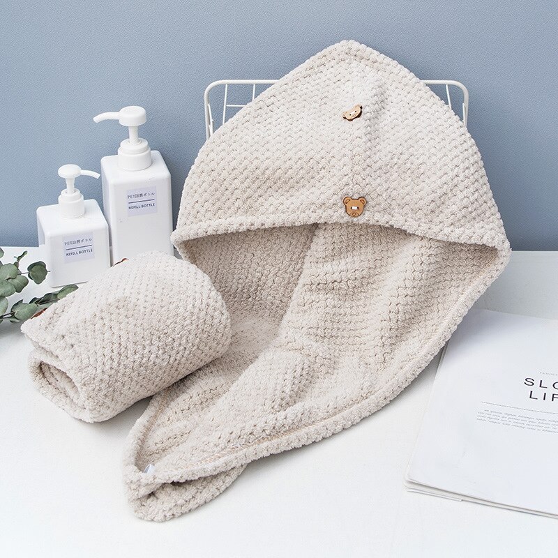 Vrouwen badkamer microvezel handdoek voor het haar, snel drogende handdoek, snel drogende handdoek, haarmagie drogende tulband: 05