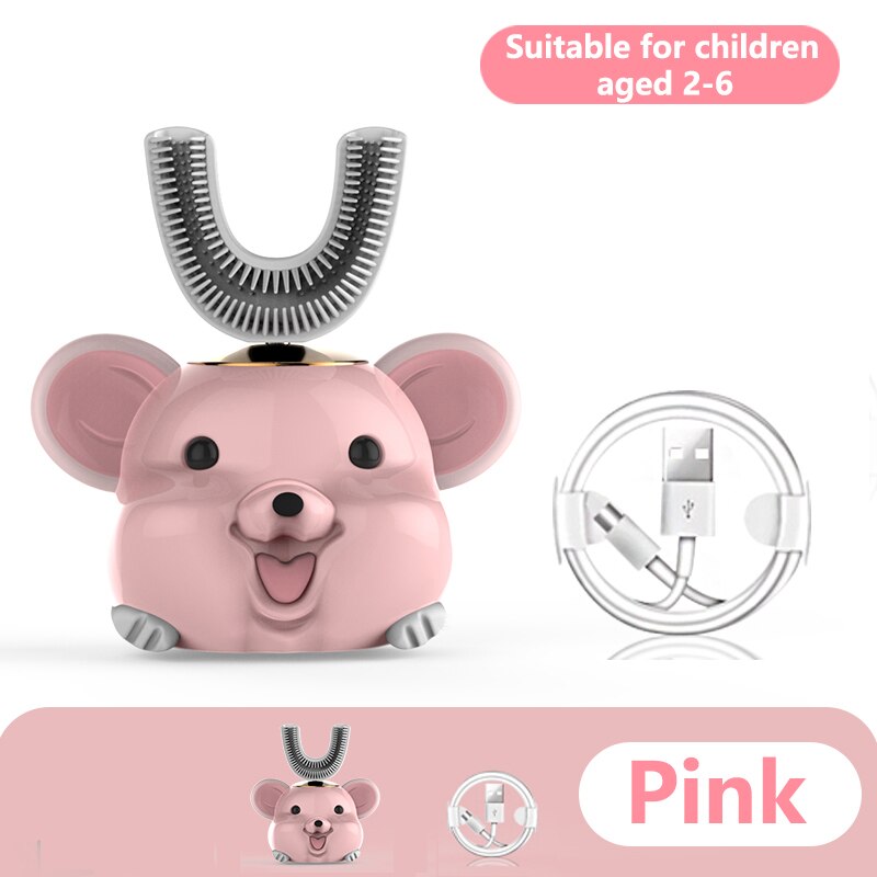 Smart 360 Degrees XaoMi U Electric Toothbrush Kids Silicon Automatic Ultrasonic Teeth Tooth Brush Cartoon Pattern Children: 15