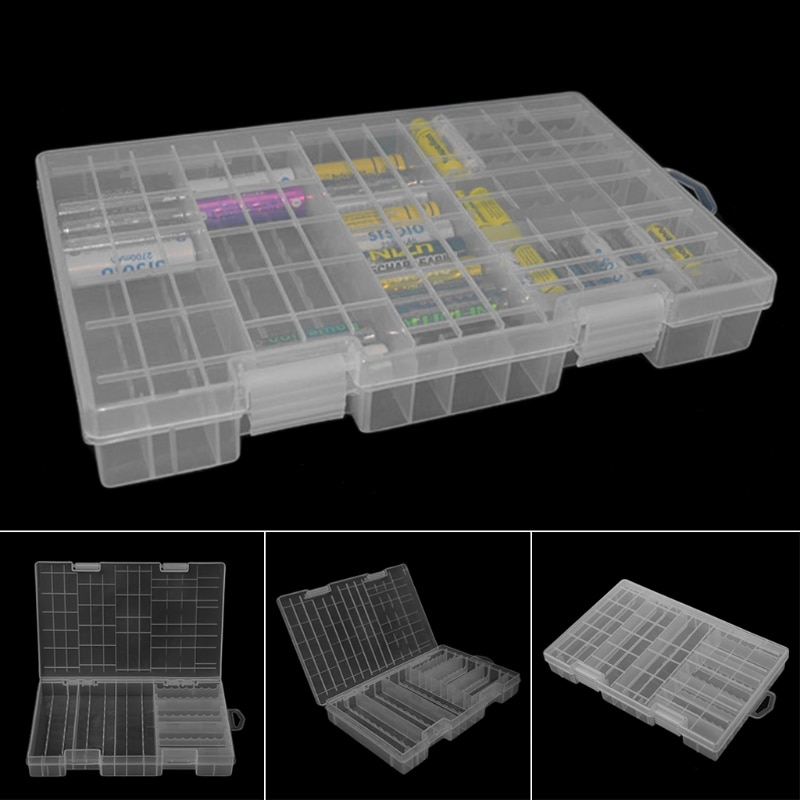 1PC 40XAAA Batteria + 60XAA Cassa Del Supporto Della Batteria Portatile di Plastica Scatola di Immagazzinaggio Della Cassa di Batteria/Organizzatore/Contenitore aa aaa Rangement Mucchio