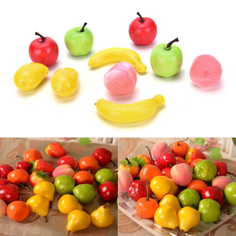 10PCS Artificial Decorative Plastic Fruit Home Decor Garden House Kitchen,