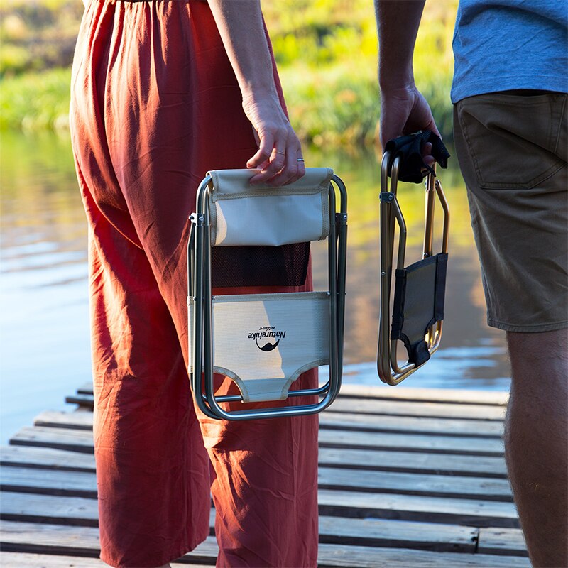 Naturehike bärbar ultralätt liten lägerstol utomhus campingstol fällbar pall fiske strand alluminum legering stol