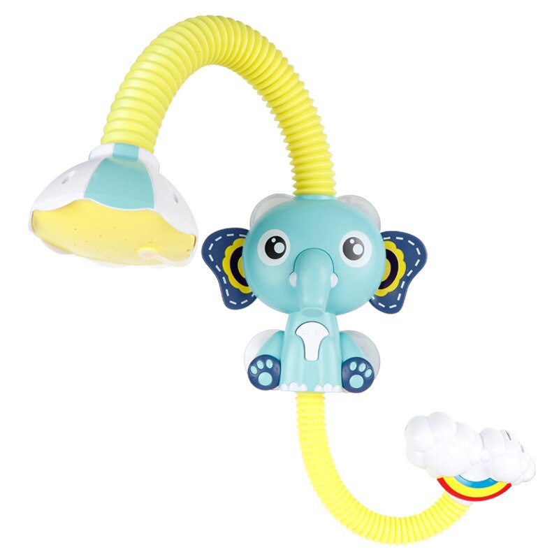 Elephant Baby Bath Shower Head Elephant Water Pumps and Trunk Spout Rinser for Newborn Babies I88: Blue