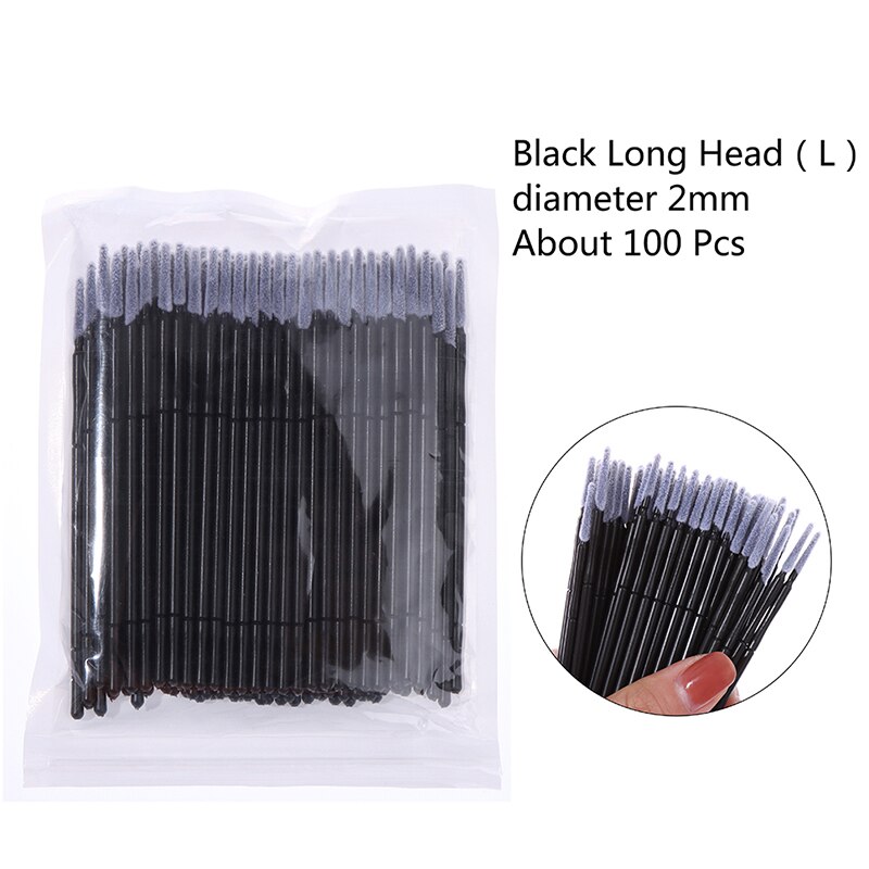 100 Stks/pak Wattenstaafje Microbrushes Wimper Extension Duurzaam Micro Individuele Applicators Wattenstaafje Wegwerp Make-Up Kwasten