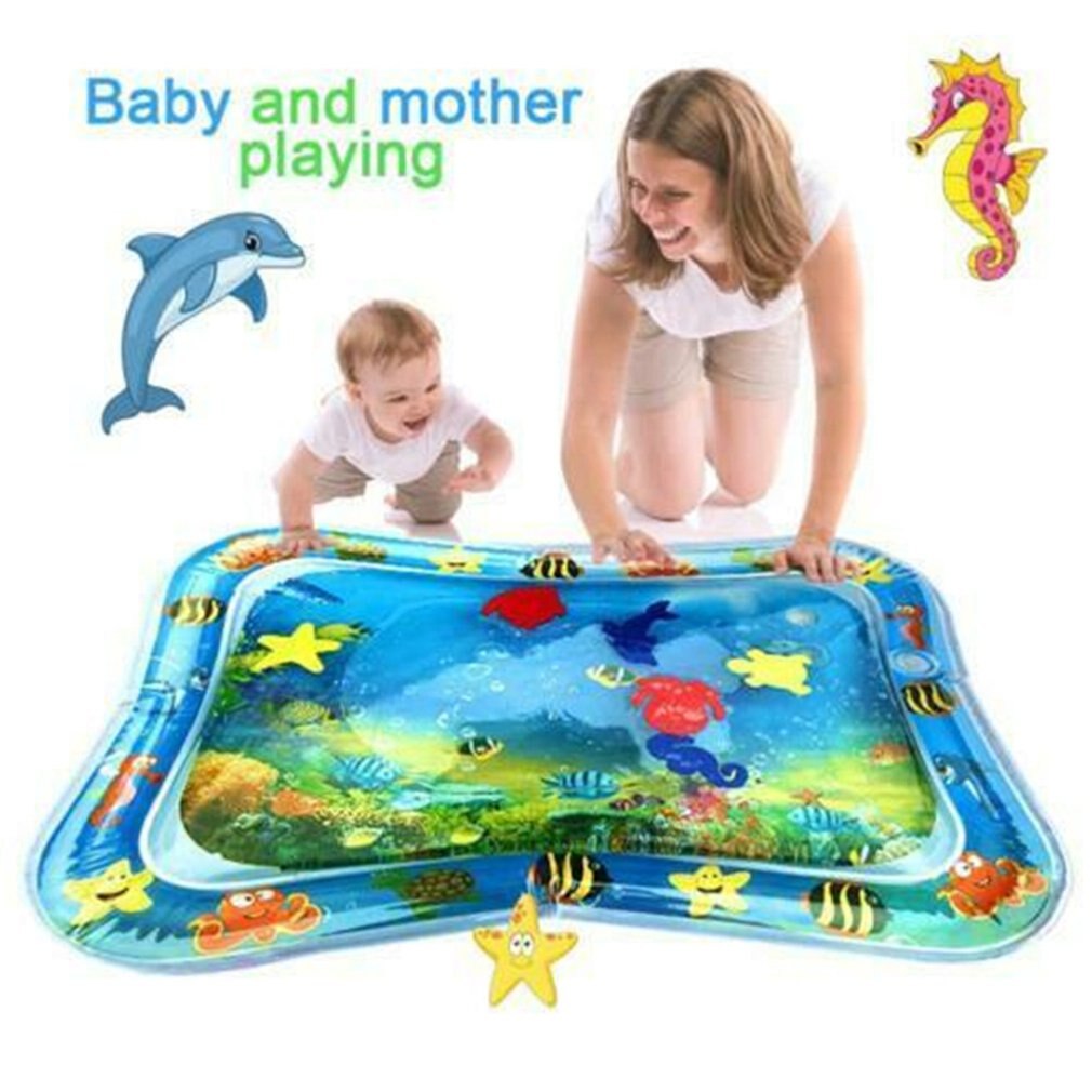 Été enfants gonflable coussin d'eau motif océan tapis de jeu en plein air enfant jeu coussin d'eau jouet épaissi garçon fille coussin d'eau