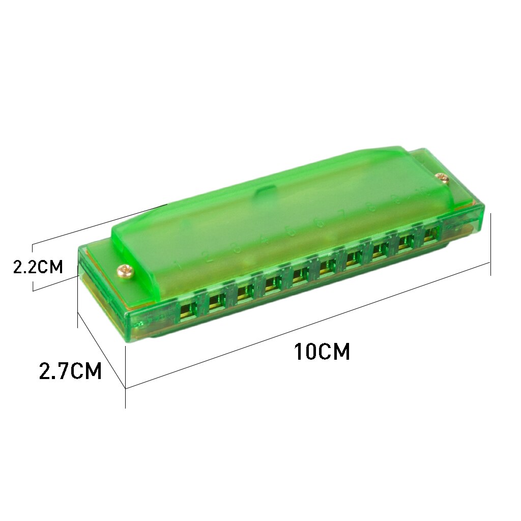 Support Pour Harmonica 10 Trous - Métal, Vert, Pour Jouer En Mains Libres
