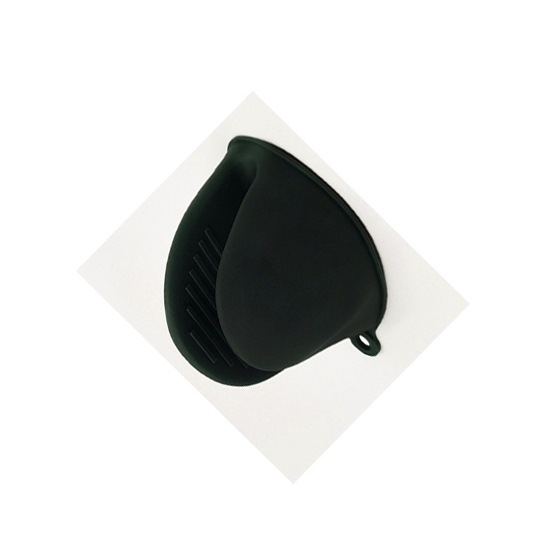Manoplas calientes para horno, almohadilla aislante para microondas, utensilios de cocina, engrosados, aislantes del calor, 1 unidad: One Piece-Black