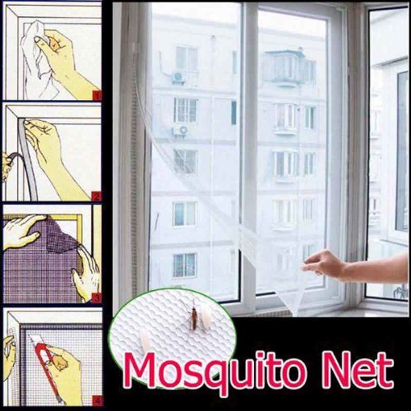 Zomer Anti Mosquito Insect Window Netto Gordijn Mesh Bug Klamboe Deur Venster Anti Klamboe 150x130cm